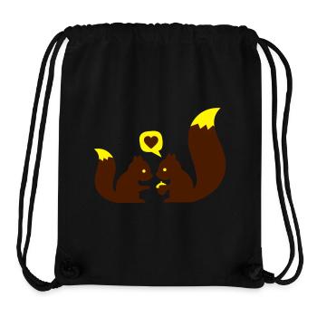 squirrels in love - to give each other - Stanley/Stella recycelter Gym Bag - Schwarz - Vorne
