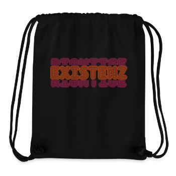 Existenz Schrift Abstrakt Wort Geschenkidee Motto - Stanley/Stella recycelter Gym Bag - Schwarz - Vorne