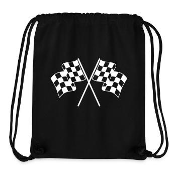 Karierte Fahnen - Stanley/Stella recycelter Gym Bag - Schwarz - Vorne