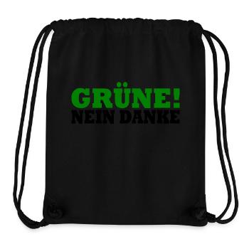 Grüne Nein Danke - Stanley/Stella recycelter Gym Bag - Schwarz - Vorne