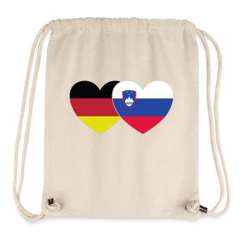 Deutschland Slowenien Flagge Herz - Stanley/Stella recycelter Gym Bag - Naturweiß - Vorne