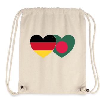 Germany Bangladesh Flag Heart - Stanley/Stella Recycled Gym Bag - natural - Front