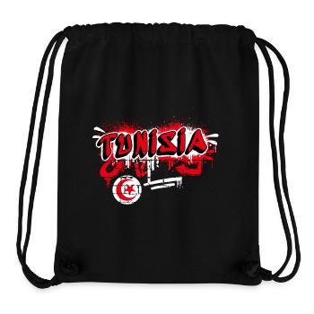 Tunesien Graffiti Flaggen Design - Stanley/Stella recycelter Gym Bag - Schwarz - Vorne