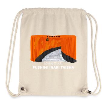 Japan, Kyoto, Fushimi Inari Taisha Torii Drawing - Stanley/Stella Recycled Gym Bag - natural - Front
