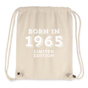 1965, Geburtsdatum, geb. 1965 - Stanley/Stella recycelter Gym Bag - Naturweiß - Vorne