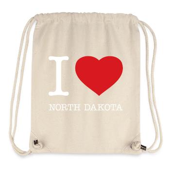 I LOVE NORTH DAKOTA - Stanley/Stella Recycled Gym Bag - natural - Front
