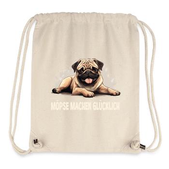 Happiness is… a pug in life! - Stanley/Stella Recycled Gym Bag - natural - Front
