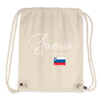 Made in Slovenia, slowenischer Stolz - Stanley/Stella recycelter Gym Bag - Naturweiß - Vorne
