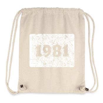 Jahr 1981 - Stanley/Stella recycelter Gym Bag - Naturweiß - Vorne