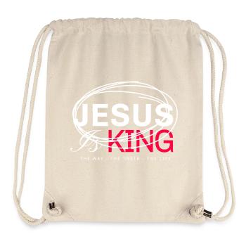 Jesus King Bold Typography - Stanley/Stella Recycled Gym Bag - natural - Front