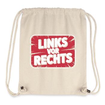 Links vor Rechts - Alerta Antifascista - Stanley/Stella recycelter Gym Bag - Naturweiß - Vorne