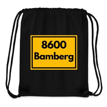 ANCIEN CODE POSTAL RETRO 8600 BAMBERG FRANKEN - Sac à cordon recyclé Stanley/Stella - noir - Devant