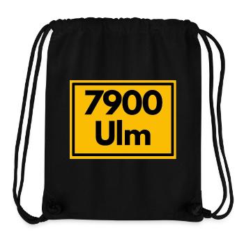 ANCIEN CODE POSTAL RETRO 7900 ULM MÜNSTERSTADT - Sac à cordon recyclé Stanley/Stella - noir - Devant