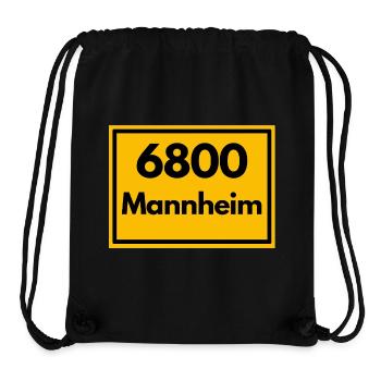 ALTE POSTLEITZAHL PLZ RETRO 6800 MANNHEIM Quadrate - Stanley/Stella recycelter Gym Bag - Schwarz - Vorne