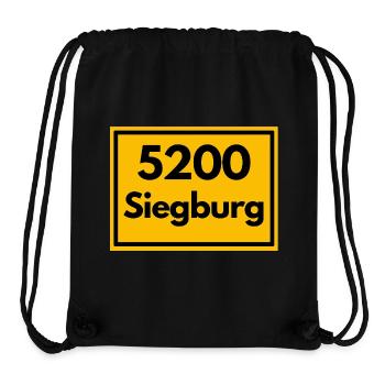 ANCIEN CODE POSTAL RETRO SIEGBURG - RHEIN SIEG - Sac à cordon recyclé Stanley/Stella - noir - Devant