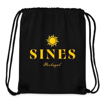 Sines Portugal Sun Logo - Sac à cordon recyclé Stanley/Stella - noir - Devant