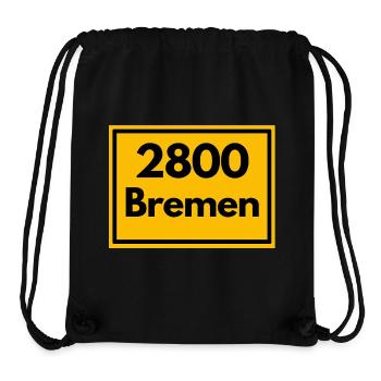 ANCIEN CODE POSTAL RETRO2800 BREMEN STADTMUSIK - Sac à cordon recyclé Stanley/Stella - noir - Devant