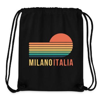 Milan, Italy - Stanley/Stella Recycled Gym Bag - black - Front