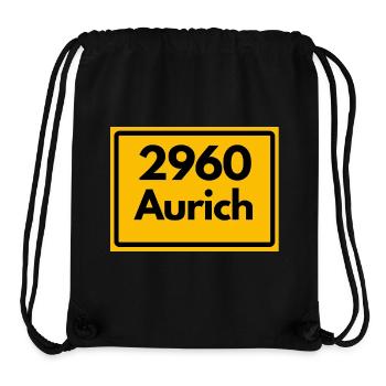 ANCIEN CODE POSTAL 2960 AURICH OSTFRIESLAND - Sac à cordon recyclé Stanley/Stella - noir - Devant