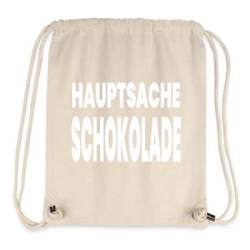 Schokolade - Stanley/Stella recycelter Gym Bag - Naturweiß - Vorne