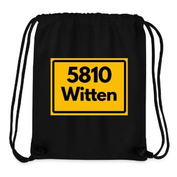 ANCIEN CODE POSTAL RETRO 5810 WITTEN - Sac à cordon recyclé Stanley/Stella - noir - Devant