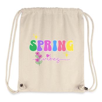 Ambiances printanières : Fleurs colorées, Printemps - Sac à cordon recyclé Stanley/Stella - blanc naturel - Devant