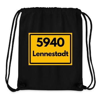 ALTE POSTLEITZAHL PLZ RETRO 5940 LENNESTADT - Stanley/Stella recycelter Gym Bag - Schwarz - Vorne