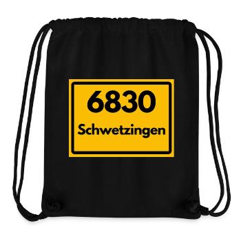ALTE POSTLEITZAHL PLZ RETRO 6830 SCHWETZINGEN  - Stanley/Stella recycelter Gym Bag - Schwarz - Vorne