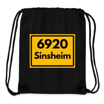 ALTE POSTLEITZAHL PLZ RETRO 6920 SINSHEIM HEIMAT - Stanley/Stella recycelter Gym Bag - Schwarz - Vorne