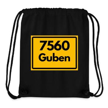ALTE POSTLEITZAHL PLZ RETRO 7560 GUBEN - Stanley/Stella recycelter Gym Bag - Schwarz - Vorne