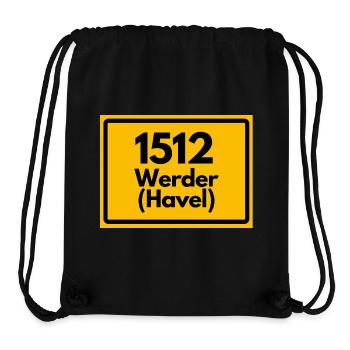 ALTE POSTLEITZAHL 1512 WERDER (HAVEL) BRANDENBURG - Stanley/Stella recycelter Gym Bag - Schwarz - Vorne