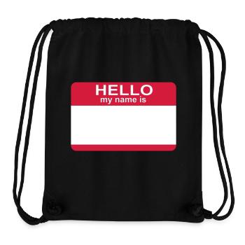 hello my name is - Stanley/Stella recycelter Gym Bag - Schwarz - Vorne