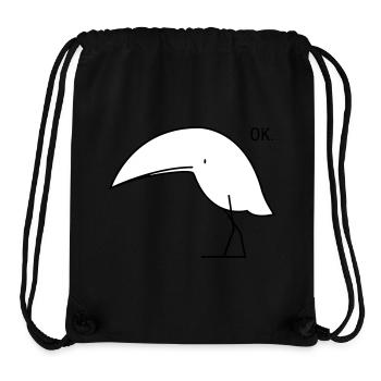 Drôle ok oiseau - Sac à cordon recyclé Stanley/Stella - noir - Devant