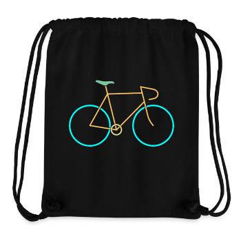 Racing bike yellow blue - Stanley/Stella Recycled Gym Bag - black - Front
