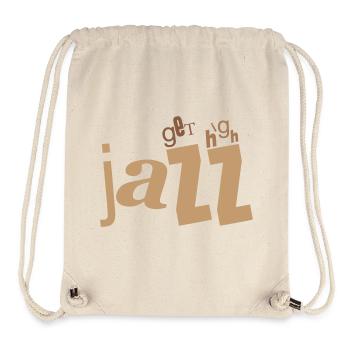 Jazz Retro Clutter Typography - Stanley/Stella Recycled Gym Bag - natural - Front