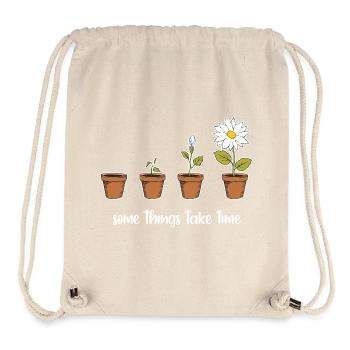 Time (dark) - Stanley/Stella Recycled Gym Bag - natural - Front