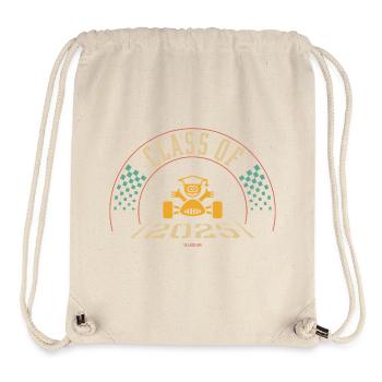 Classe de 2025 (Fin de l’école / Ligne d’arrivée / 4C) - Sac à cordon recyclé Stanley/Stella - blanc naturel - Devant