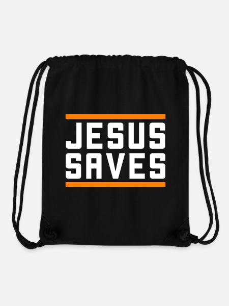 Jesus Rettet Christlich - Stanley/Stella recycelter Gym Bag - Schwarz
