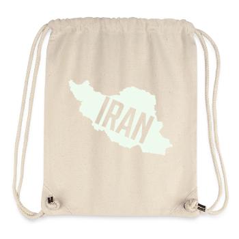 Iran Map Bold Typography - Stanley/Stella Recycled Gym Bag - natural - Front
