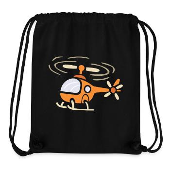 Lustiger Cartoon Helikopter im Comic Stil - Stanley/Stella recycelter Gym Bag - Schwarz - Vorne
