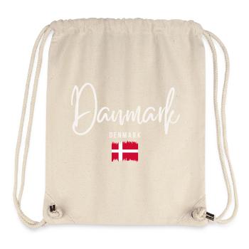 Racines danoises, j’adore le Danemark - Sac à cordon recyclé Stanley/Stella - blanc naturel - Devant