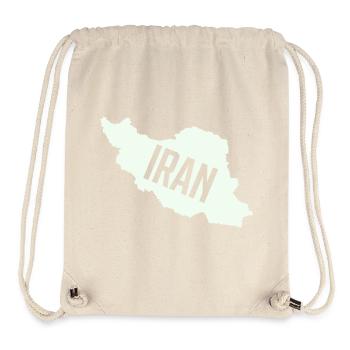 Iran Karten Typo - Stanley/Stella recycelter Gym Bag - Naturweiß - Vorne