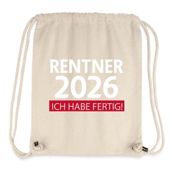 Rentner 2026 Ruhestand lustig - Stanley/Stella recycelter Gym Bag - Naturweiß - Vorne