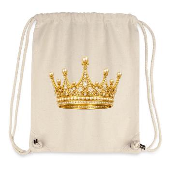 Goldene Königskrone mit Perlen - Stanley/Stella recycelter Gym Bag - Naturweiß - Vorne