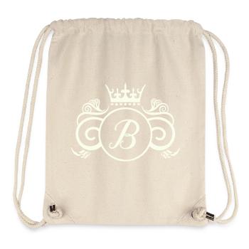 Monogramme Royal B - Sac à cordon recyclé Stanley/Stella - blanc naturel - Devant