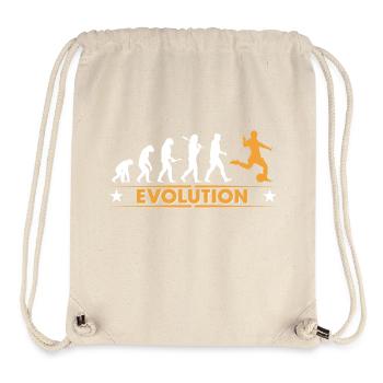 Evolution de football - orange/blanc - Sac à cordon recyclé Stanley/Stella - blanc naturel - Devant
