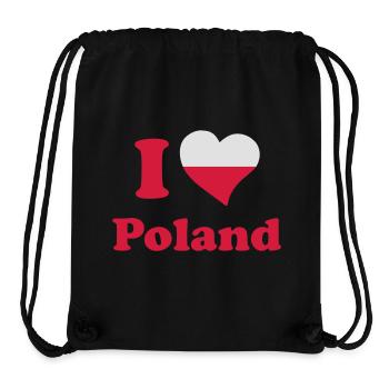 I love Poland - Stanley/Stella Recycled Gym Bag - black - Front