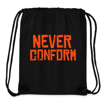 Never Conform - Pas de conformité ! - Sac à cordon recyclé Stanley/Stella - noir - Devant