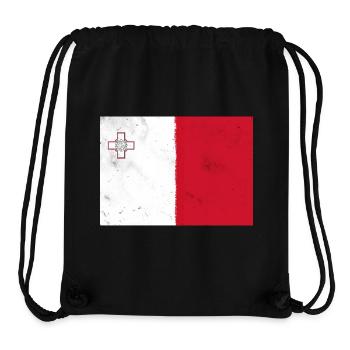 Drapeau de Malte - Sac à cordon recyclé Stanley/Stella - noir - Devant