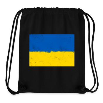 Drapeau de l’Ukraine - Sac à cordon recyclé Stanley/Stella - noir - Devant